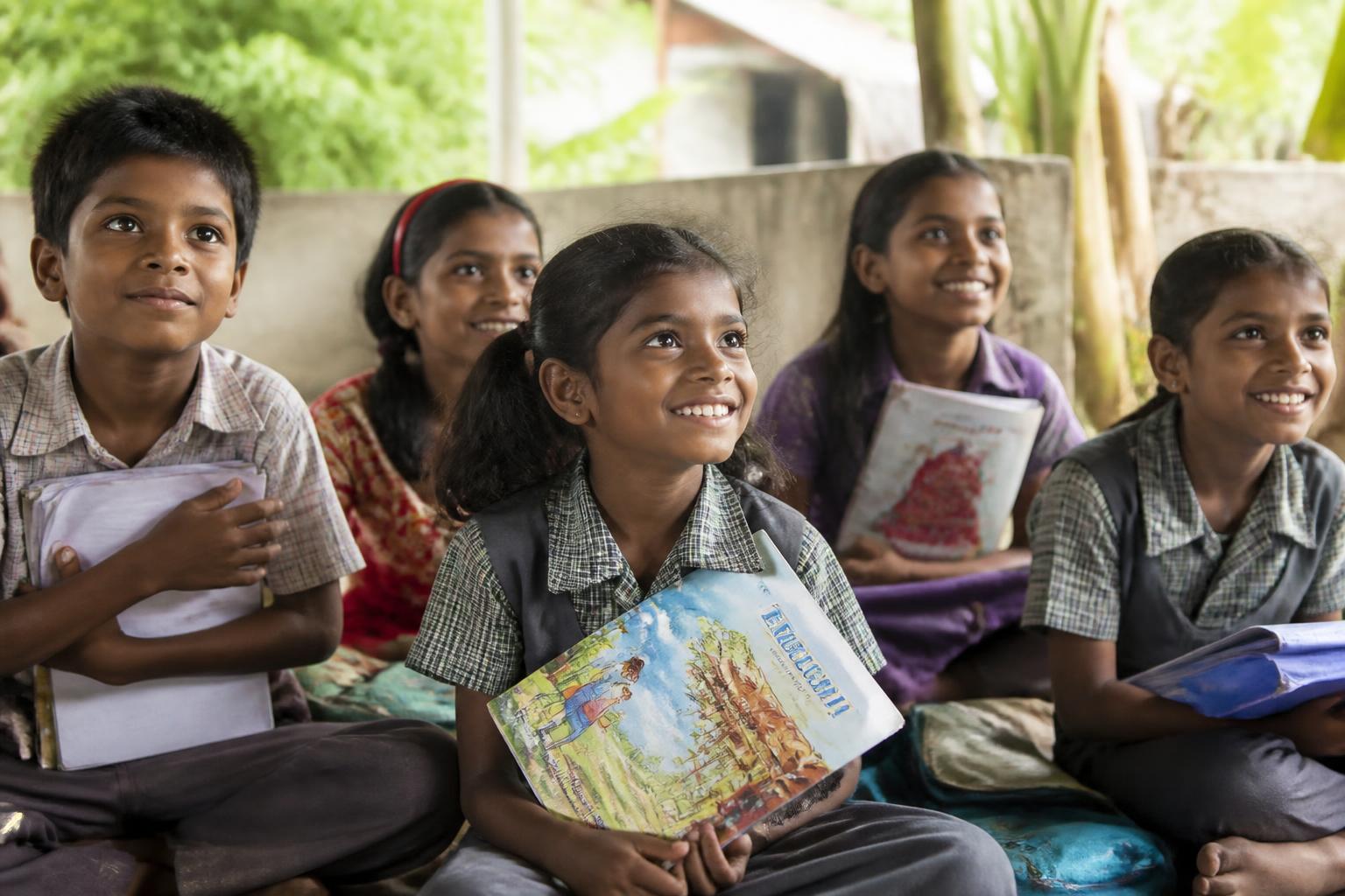 Children learning at an SSIRA programme